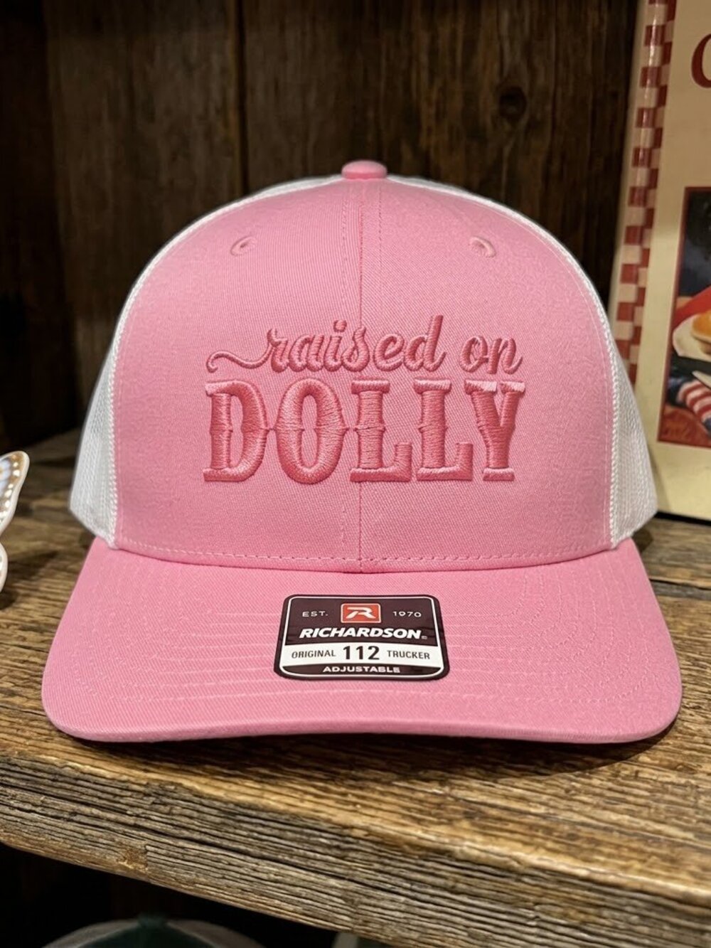 Retro Raised On Dolly Hat Pink Tonal Richardson 112 Country Mesh Snapback Cap US